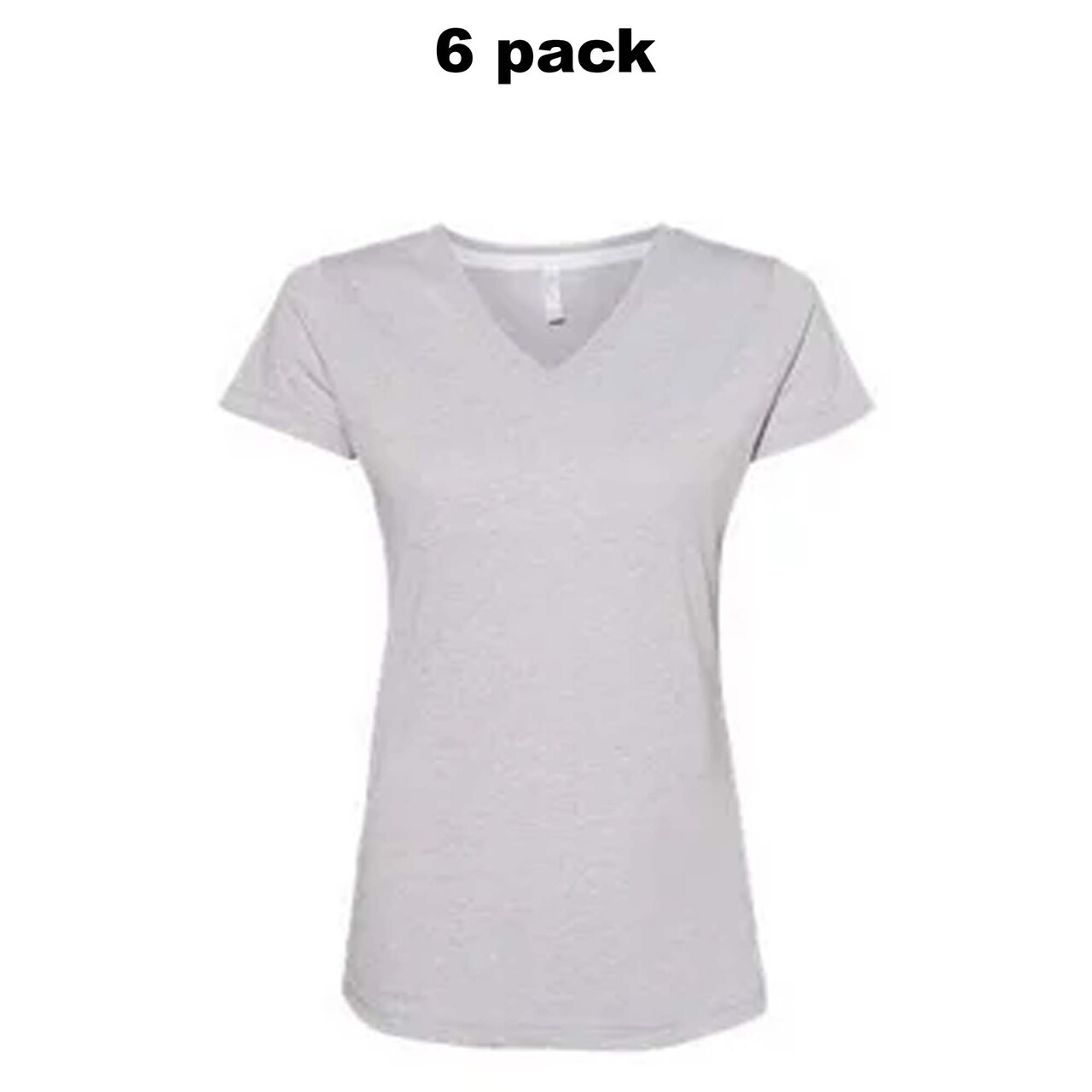 Pack Of 6 Sofra Ladies Classic Fit V-Neck Short Sleeve T-Shirt Stylish And Casual